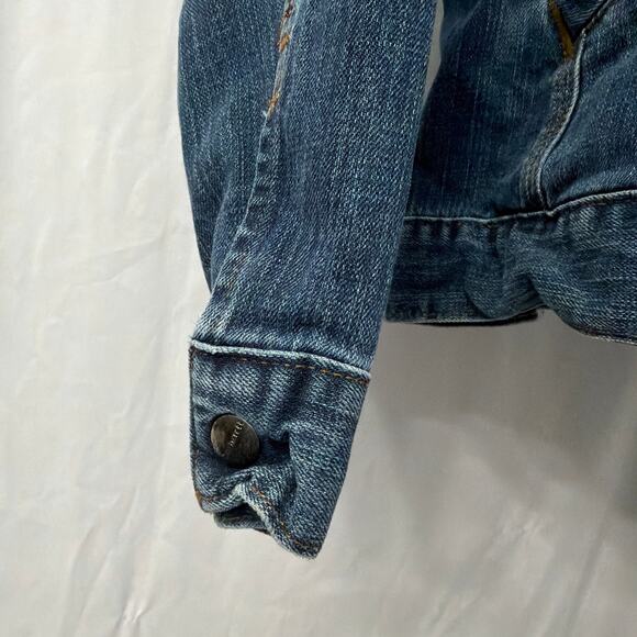 Carhartt Jean Jacket Womens Large Blue Denim Snap Button Chore Work Coat - Picture 7 of 12